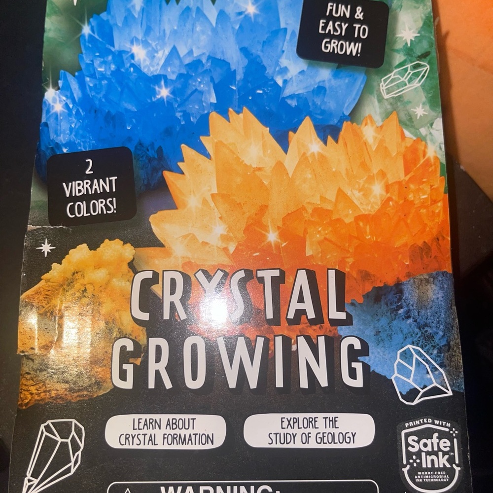 Crystal Growing Kit with Blue and Orange Crystals